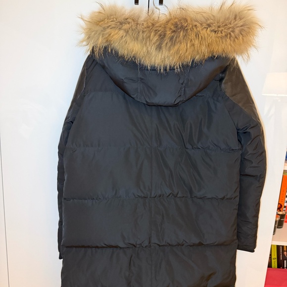 RUDSAK Black XS Women’s Mid-Length Quilted Down Winter Coat Real Fur - Picture 2 of 5